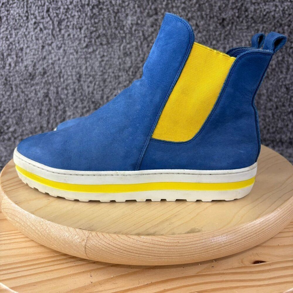 Arche Chelsea Boots Women Size 6 Blue Nubuck Leather Ankle Bootie Made in France